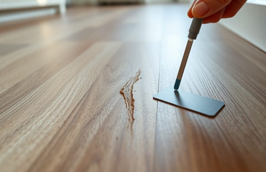 Laminat reparieren: Kratzer, Dellen und aufgequollene Stellen ausbessern